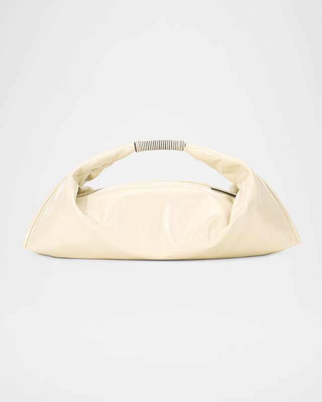 Ronnie Mini Crinkled Leather Top-Handle Bag